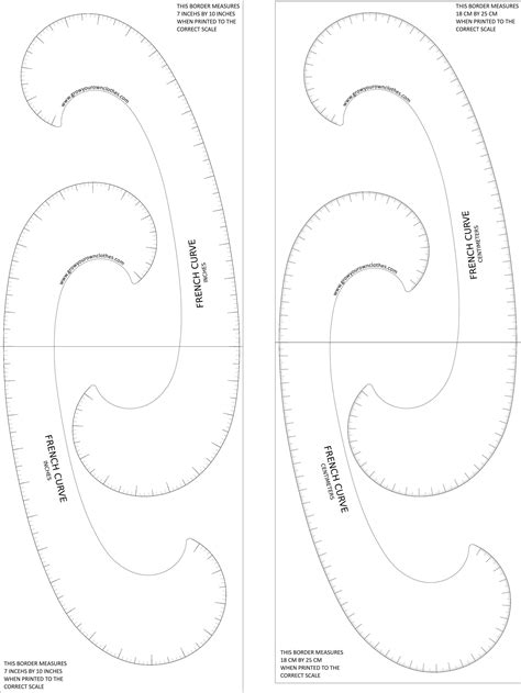 French Curve Printable